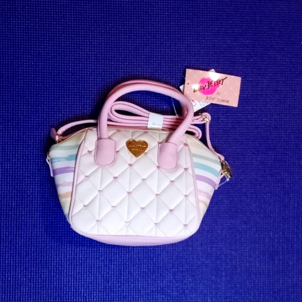 Betsy Johnson Satchel. Pastel Multi